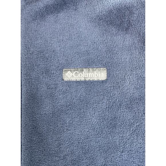 Columbia Men's Size L Fleece Vest Blue Polyester Zip Pockets Large - Picture 2 of 6